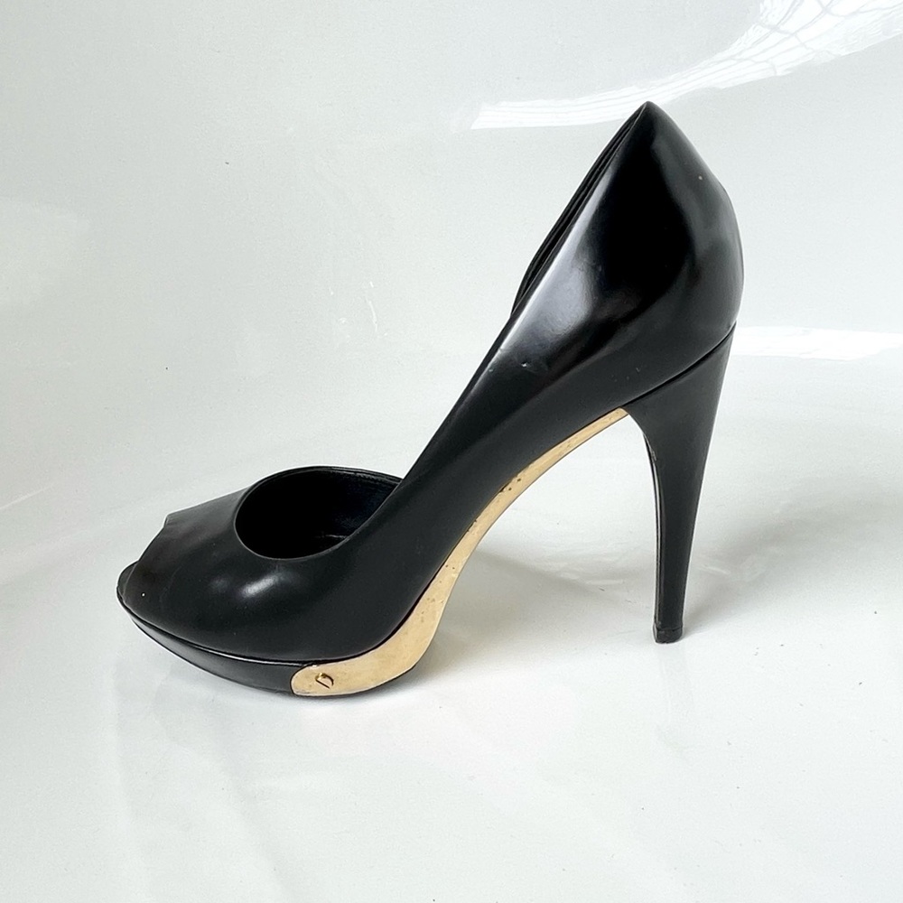 💋LOUIS VUITTON, Black Leather Sandals open toe - size 38 (8)
